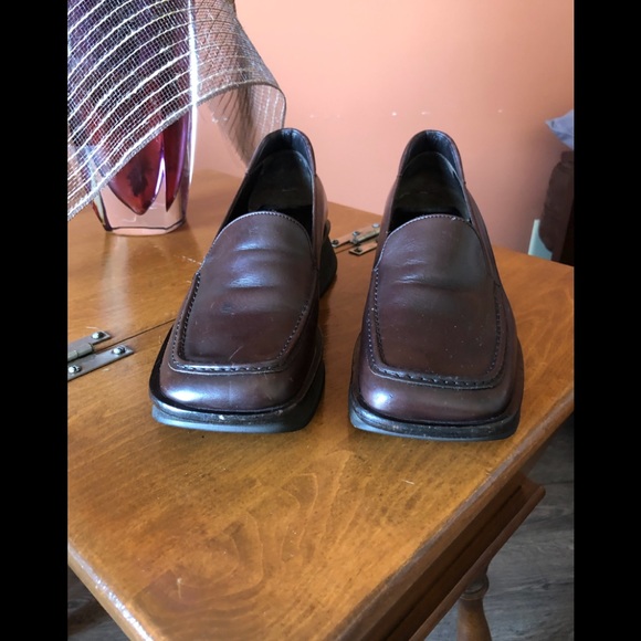 PRADA chocolate brown slip-on leather loafers - Picture 7 of 10